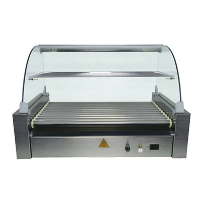 Commercial Hot Dog Roller Grill with Bun Warmer – Dual Temp 5/7/11 Roll Stainless Steel 110V 68450S