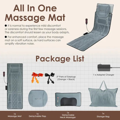 Flannel / PU Material Options - 1 Pc Full Body Massage Mat Multifunctional…