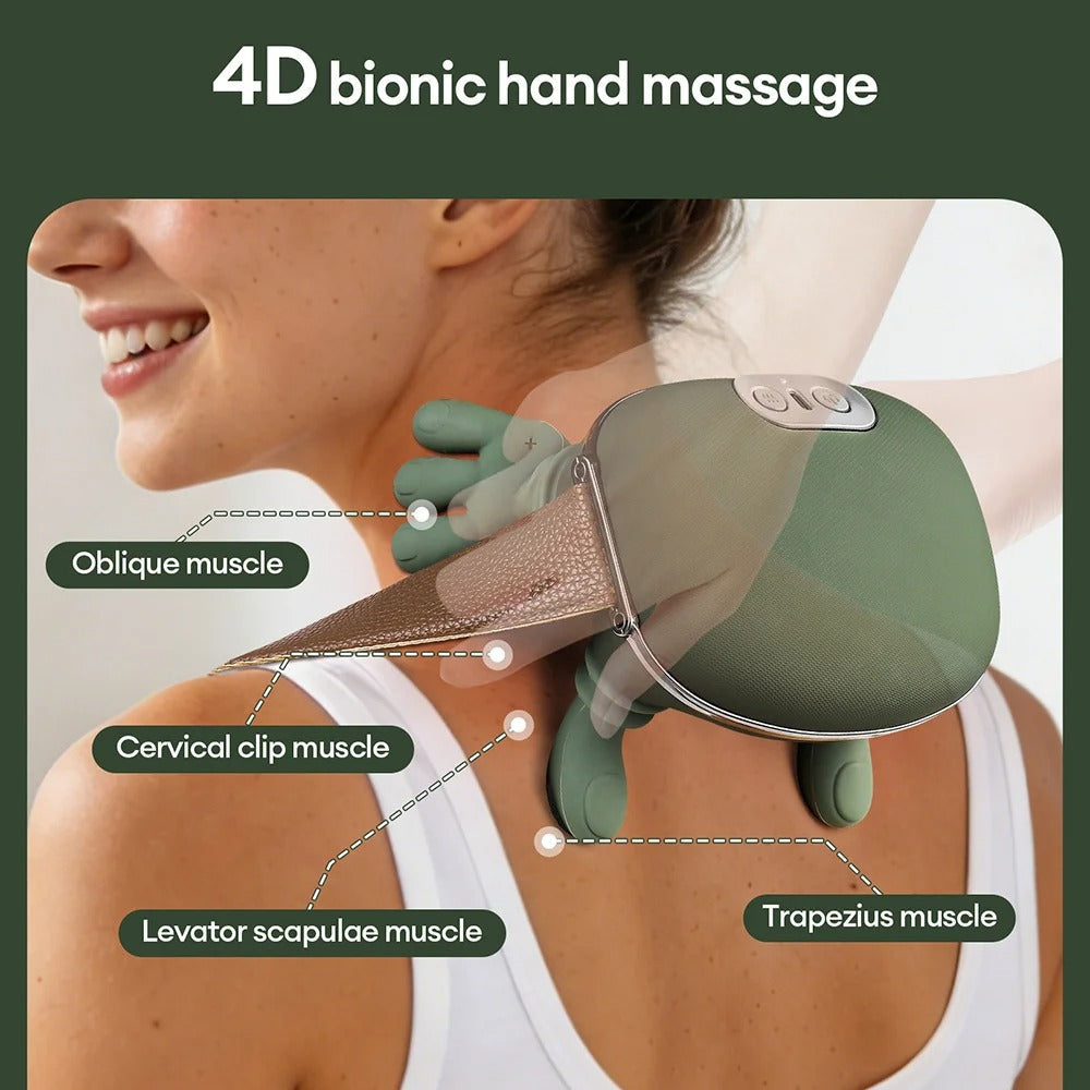 Bionic Finger Neck & Shoulder Massager, Wireless Cervical Trapezius Kneading…