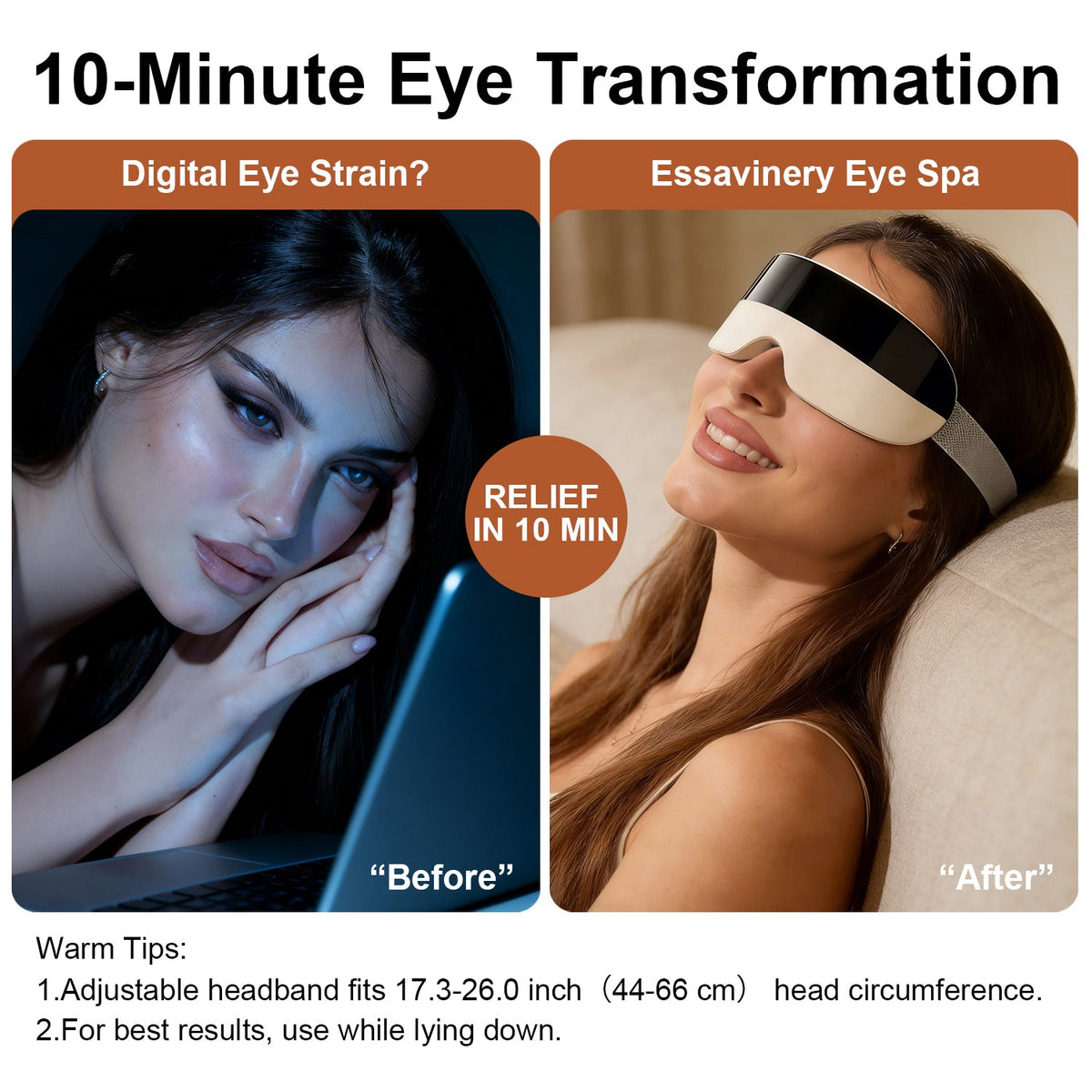 Eye Massager With Heat-Bluetooth Music Smart Eye Mask For Relax Eye Reduce…