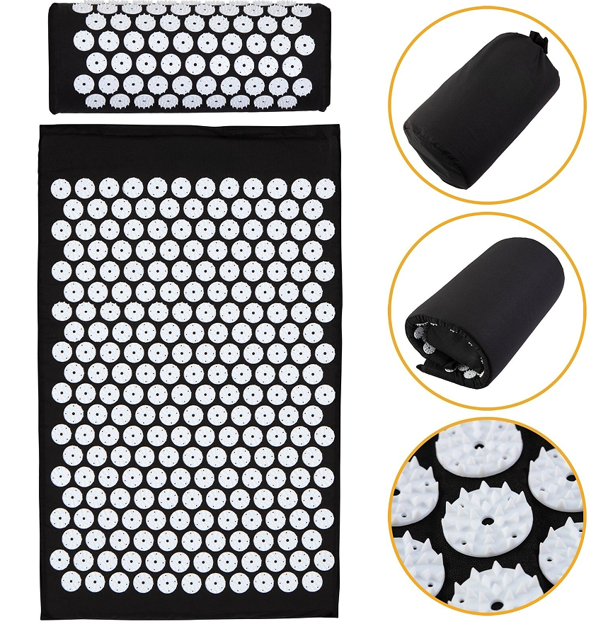 New Premium Acupressure Shakti Massage Mat & Pillow Set Fitness Yoga Massage Mat