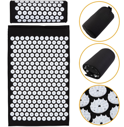 New Premium Acupressure Shakti Massage Mat & Pillow Set Fitness Yoga Massage Mat