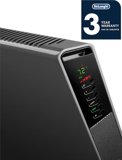 DeLonghi SlimStyle Convection Fan Heater, Asphalt Grey, 1