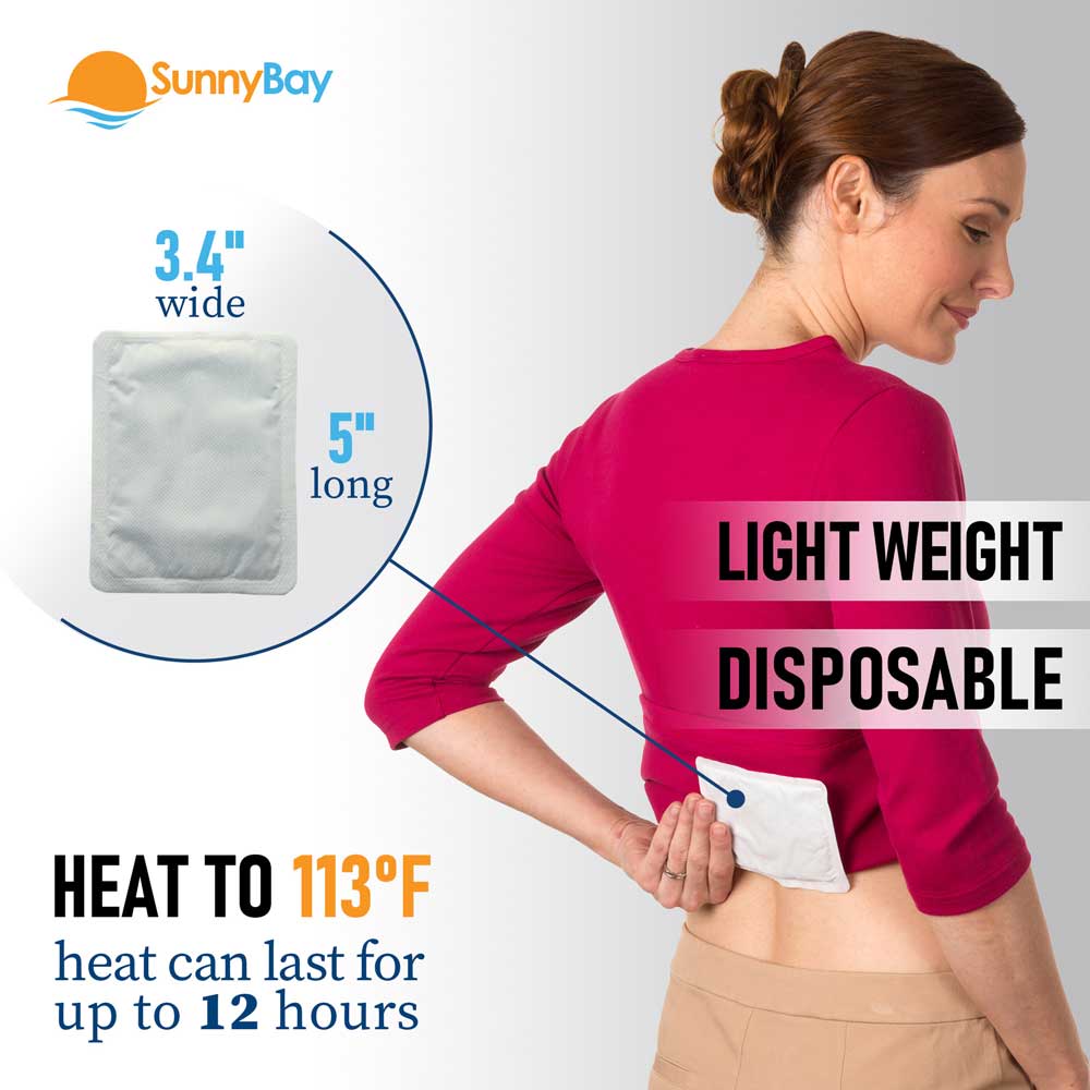Disposable Heat Patches for Back Ache Relief (30 Pack)
