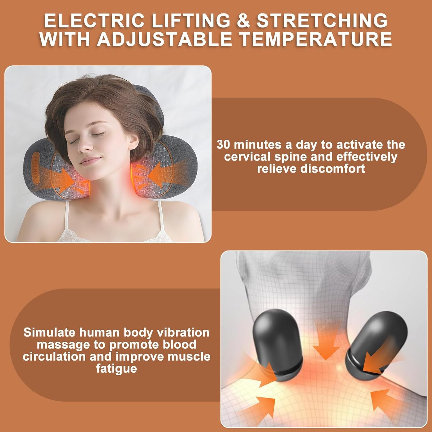 Heated Neck Massage Pillow