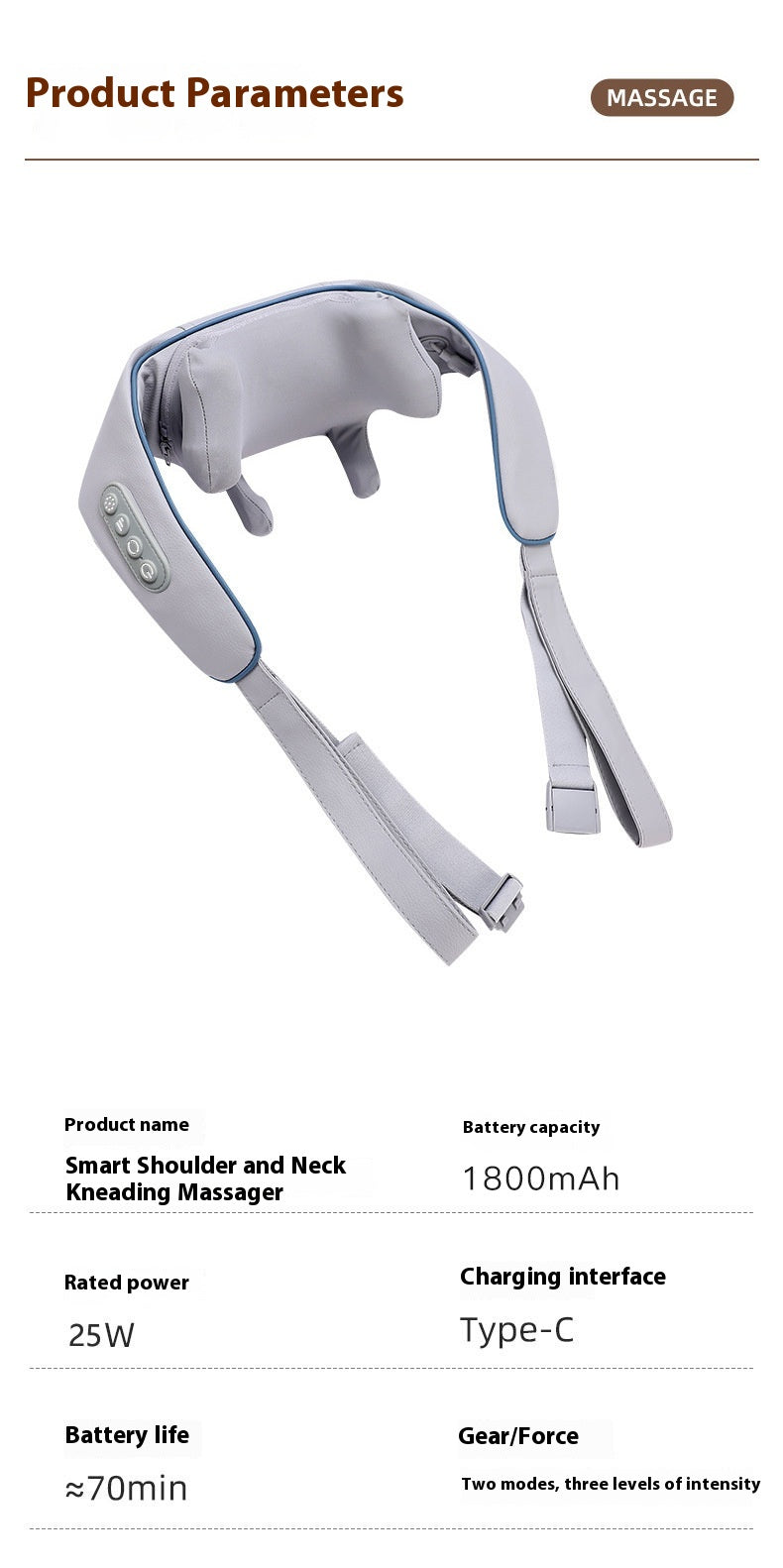 Hot Neck Kneading Massager
