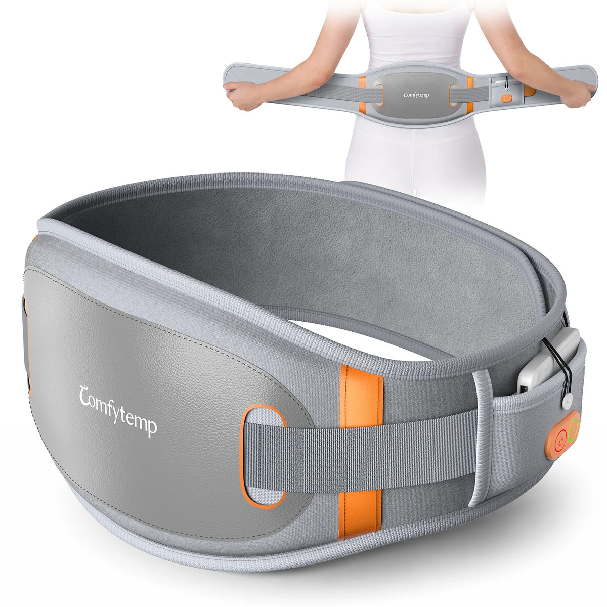 Cordless Heating Pad for Lower Back with Massager FSA Eligible