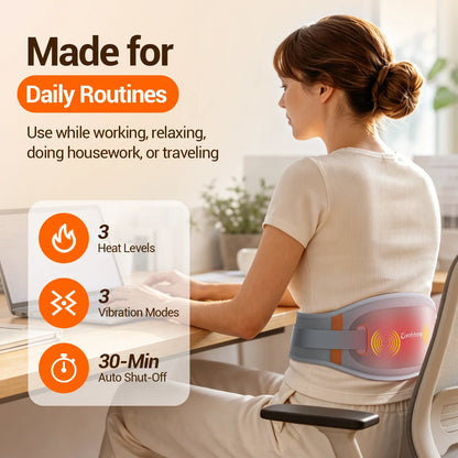Cordless Heating Pad for Lower Back with Massager FSA Eligible