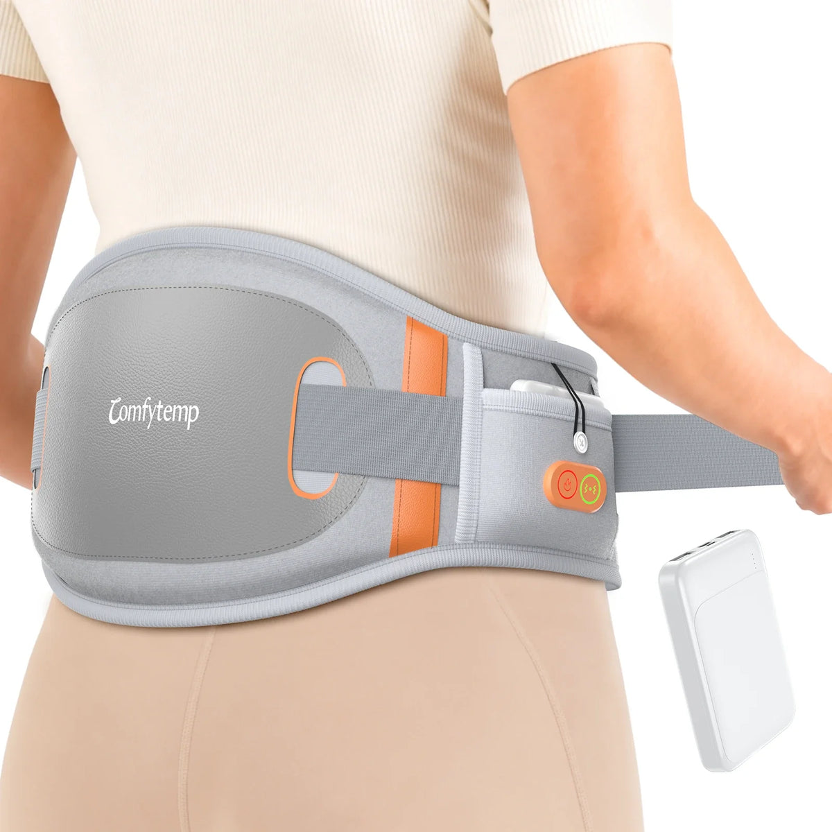 Cordless Heating Pad for Lower Back with Massager FSA Eligible