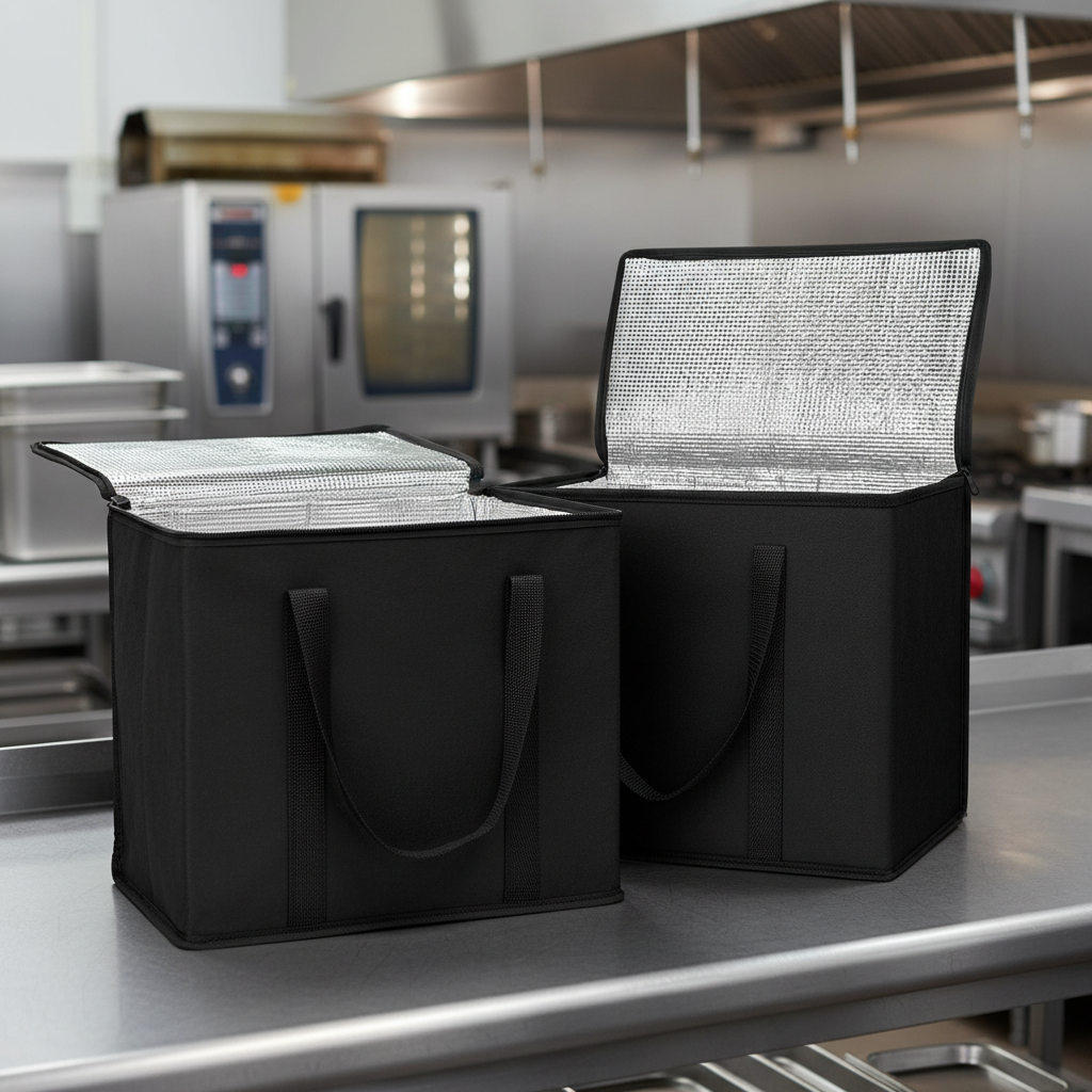 Insulated Food Delivery Cooler Bag | Thermal Catering Tote with Carry Straps