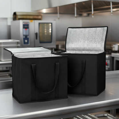 Insulated Food Delivery Cooler Bag | Thermal Catering Tote with Carry Straps