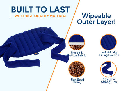 Microwavable Lower Back & Shoulder Joint Heating Wrap With Straps