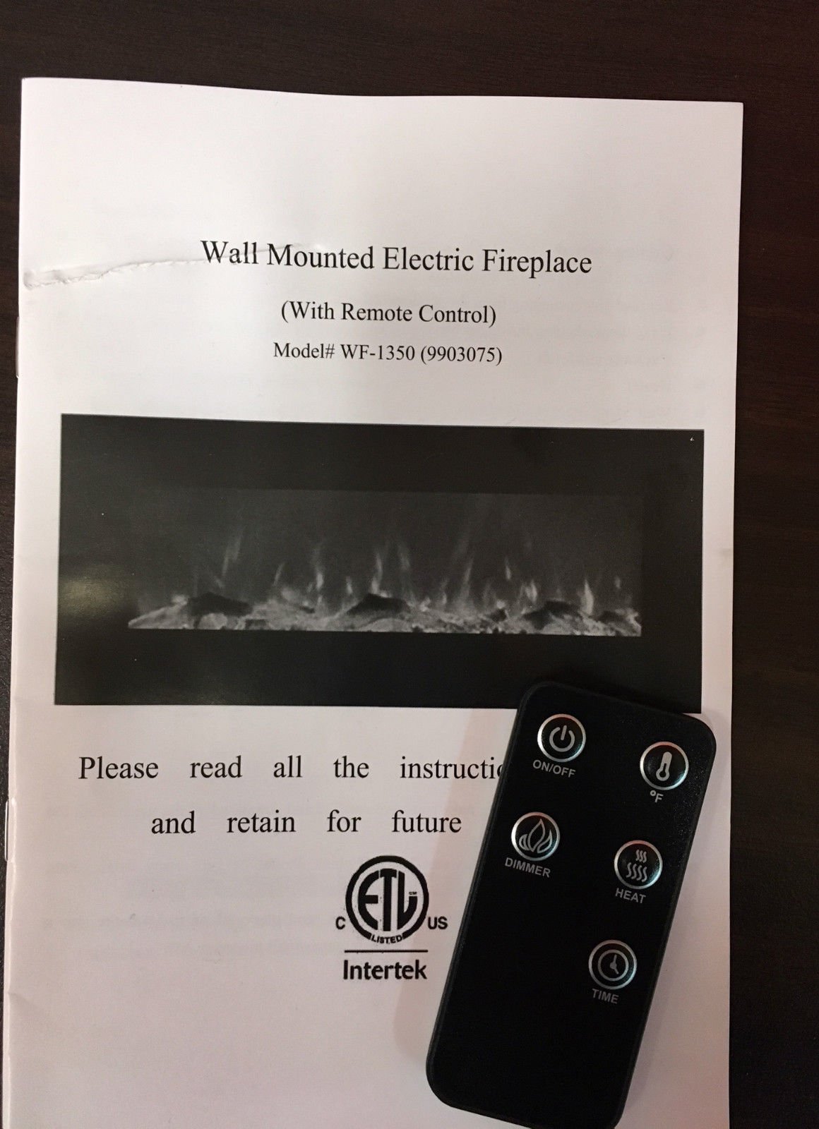 50" Wall Mount LED Electric Fireplace Heater – 1500W Remote Control Recessed Wall Unit | WF1350