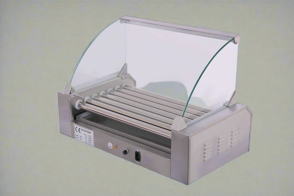 18 Hot Dog Roller Grill Machine with Cover – Commercial Cooker | Model ETR27