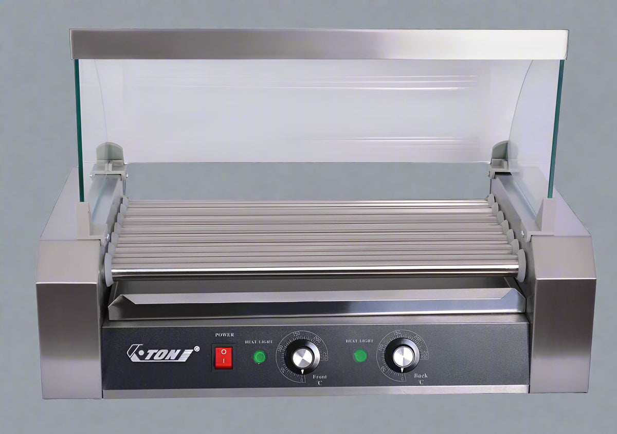 18 Hot Dog Roller Grill Machine with Cover – Commercial Cooker | Model ETR27