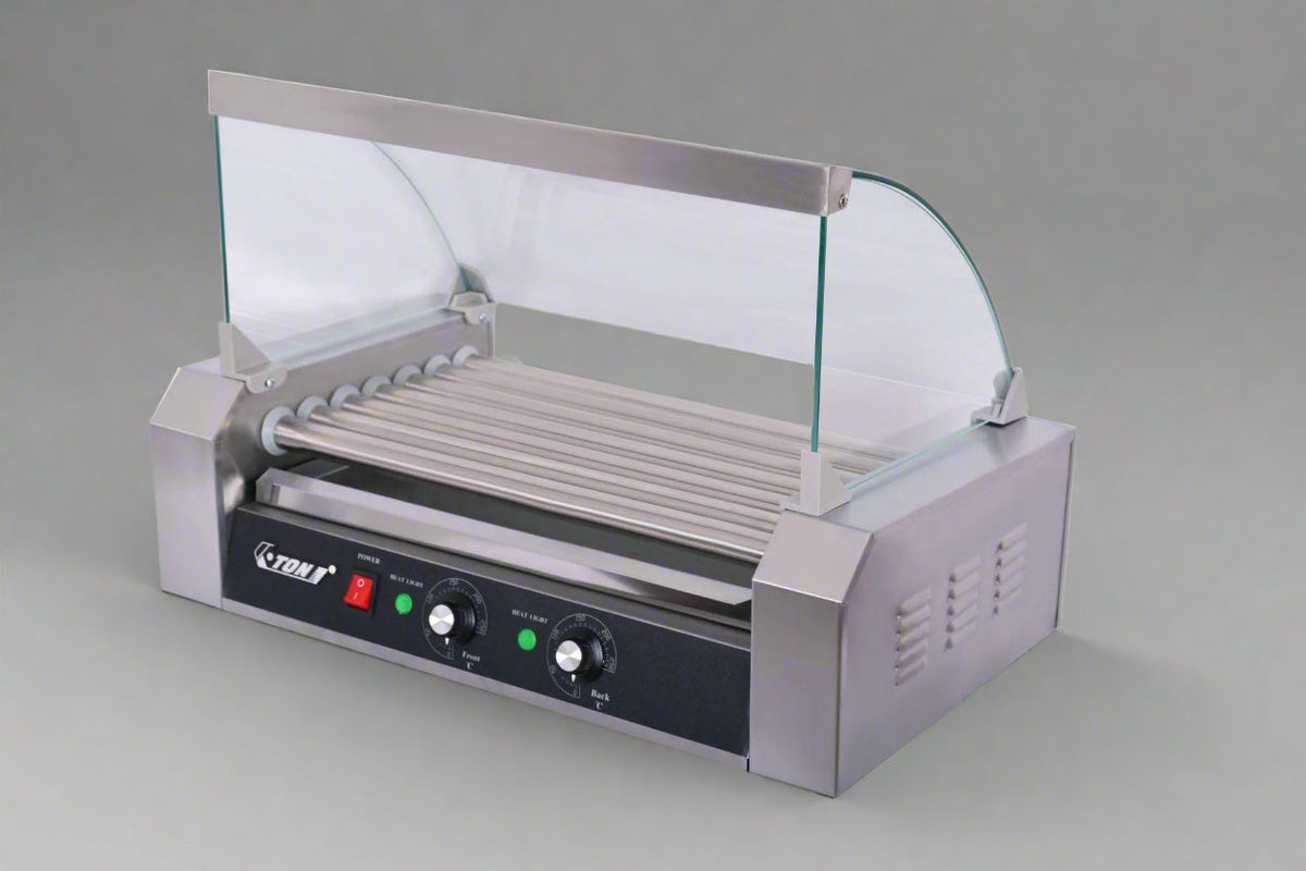 18 Hot Dog Roller Grill Machine with Cover – Commercial Cooker | Model ETR27