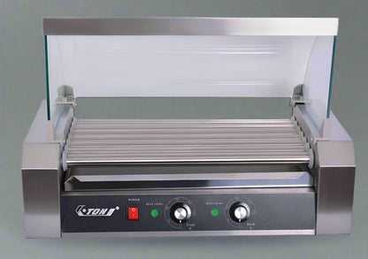 18 Hot Dog Roller Grill Machine with Cover – Commercial Cooker | Model ETR27