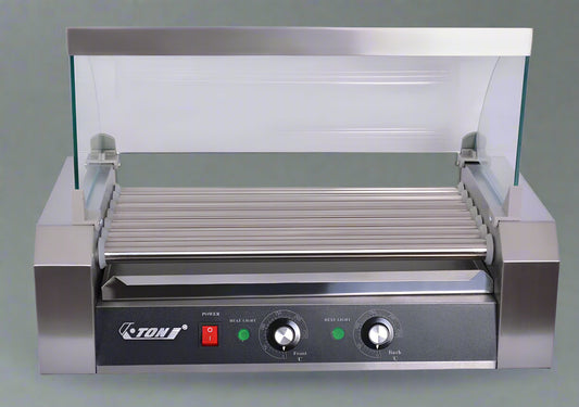 18 Hot Dog Roller Grill Machine with Cover – Commercial Cooker | Model ETR27