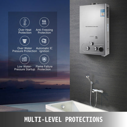 18L Propane Hot Water Heater – Compact Outdoor LPG Unit for Camping | Model 518CH