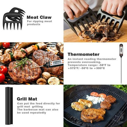 25-Piece Stainless Steel BBQ Tool Set – Outdoor Grill Accessories Kit | S3131