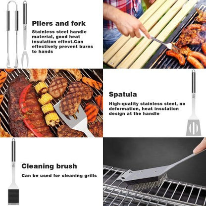 25-Piece Stainless Steel BBQ Tool Set – Outdoor Grill Accessories Kit | S3131
