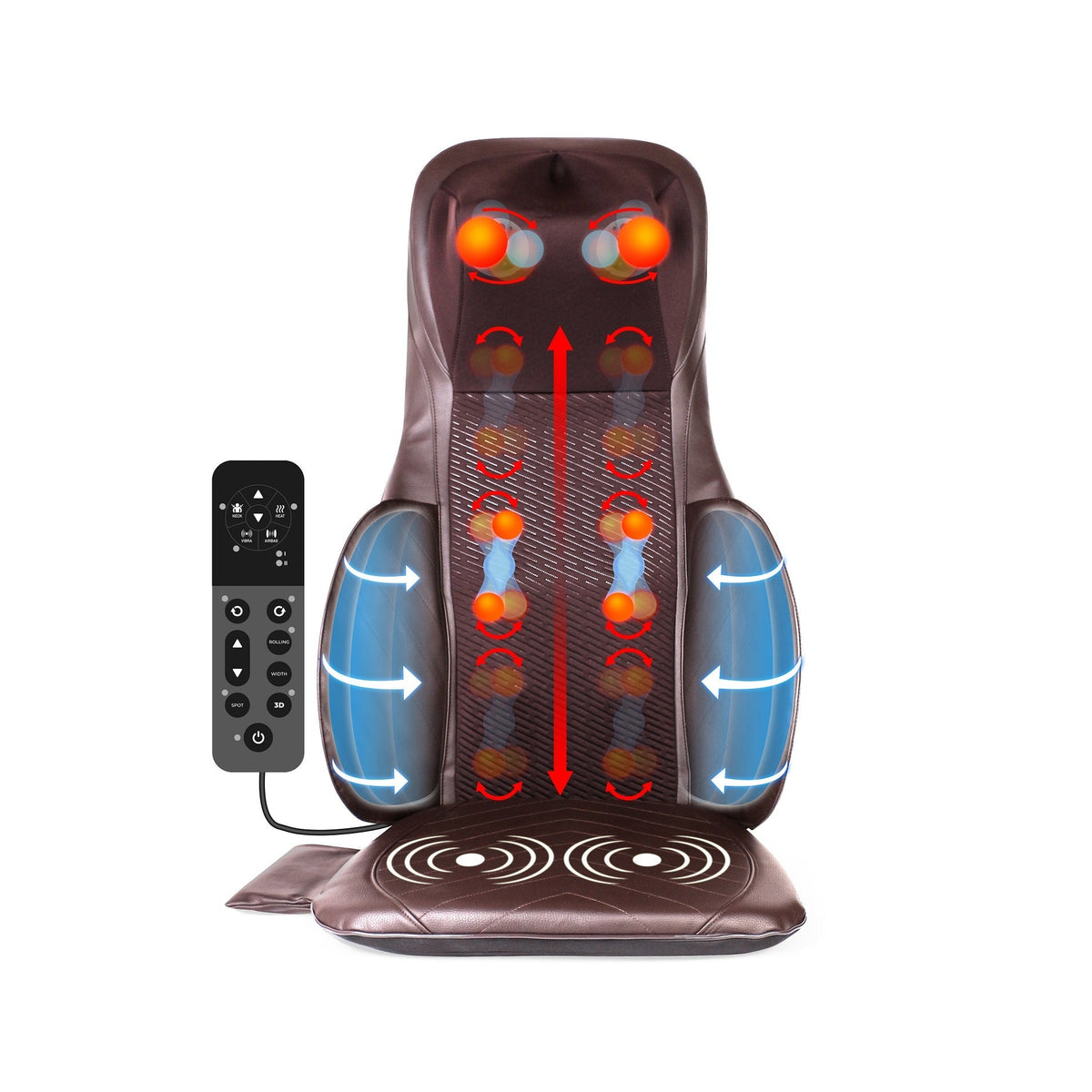 NEW Neck & Back Shiatsu Massage Chair Pad FE8110