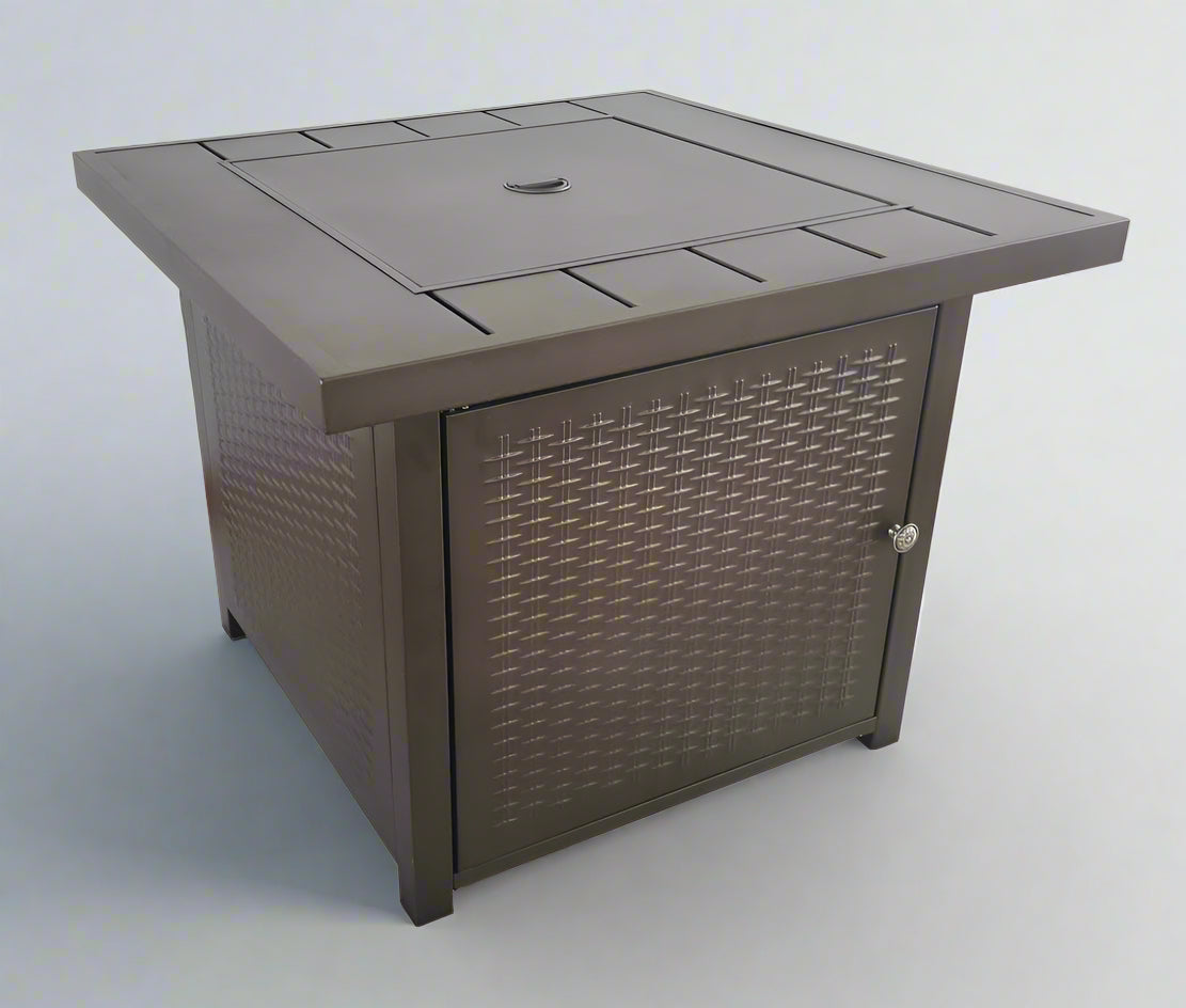 Outdoor Propane Fire Pit Table – 40,000 BTU Patio Heater with Wicker Base | KLD4006SB