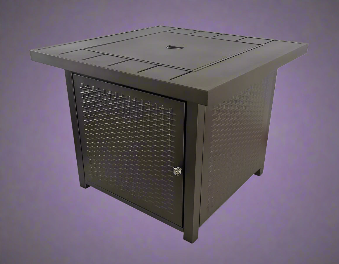 Outdoor Propane Fire Pit Table – 40,000 BTU Patio Heater with Wicker Base | KLD4006SB