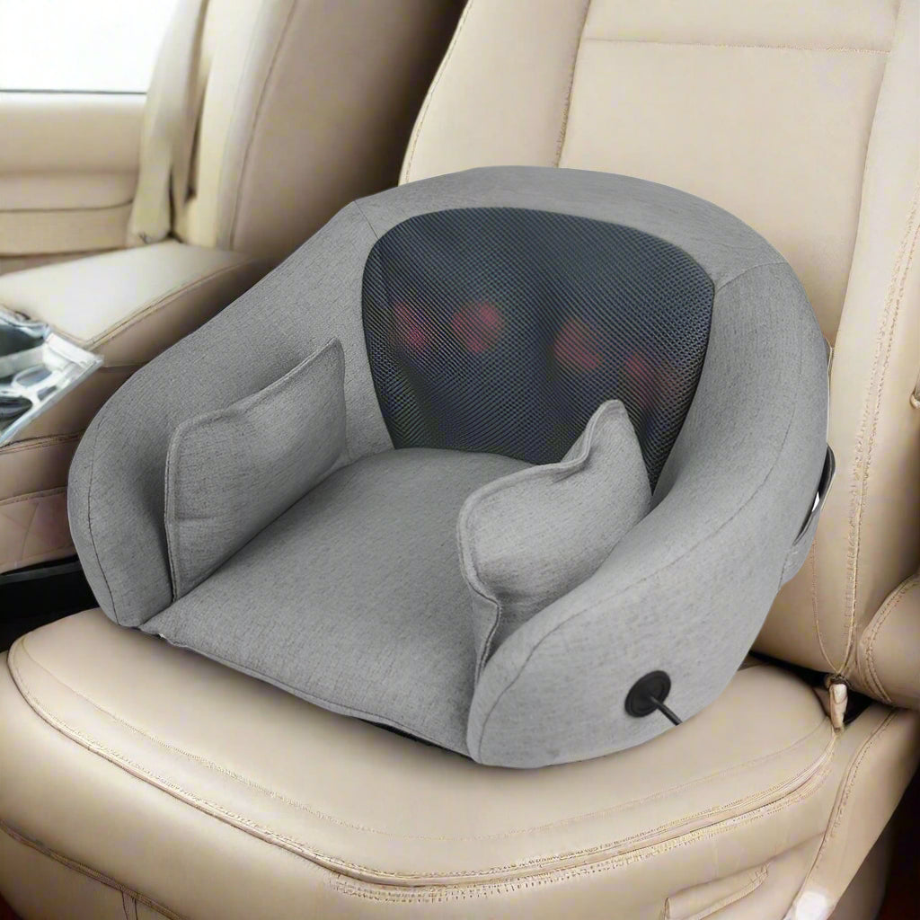 New Shiatsu Back Massage Seat Cushion with Heat – Full Back, Neck & Shoulder Massager for Home or Office FE3334