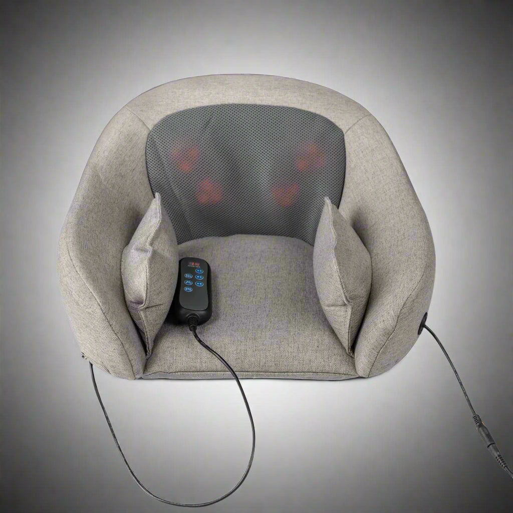 New Shiatsu Back Massage Seat Cushion with Heat – Full Back, Neck & Shoulder Massager for Home or Office FE3334