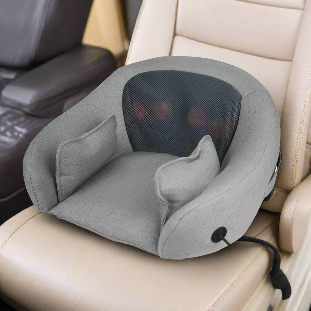 New Shiatsu Back Massage Seat Cushion with Heat – Full Back, Neck & Shoulder Massager for Home or Office FE3334