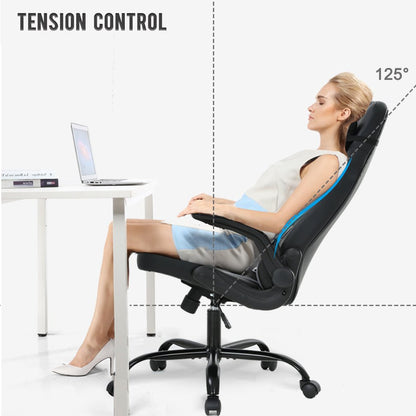 PC Gaming Massage Racing Chair – Ergonomic High-Back with Remote, Model 512436