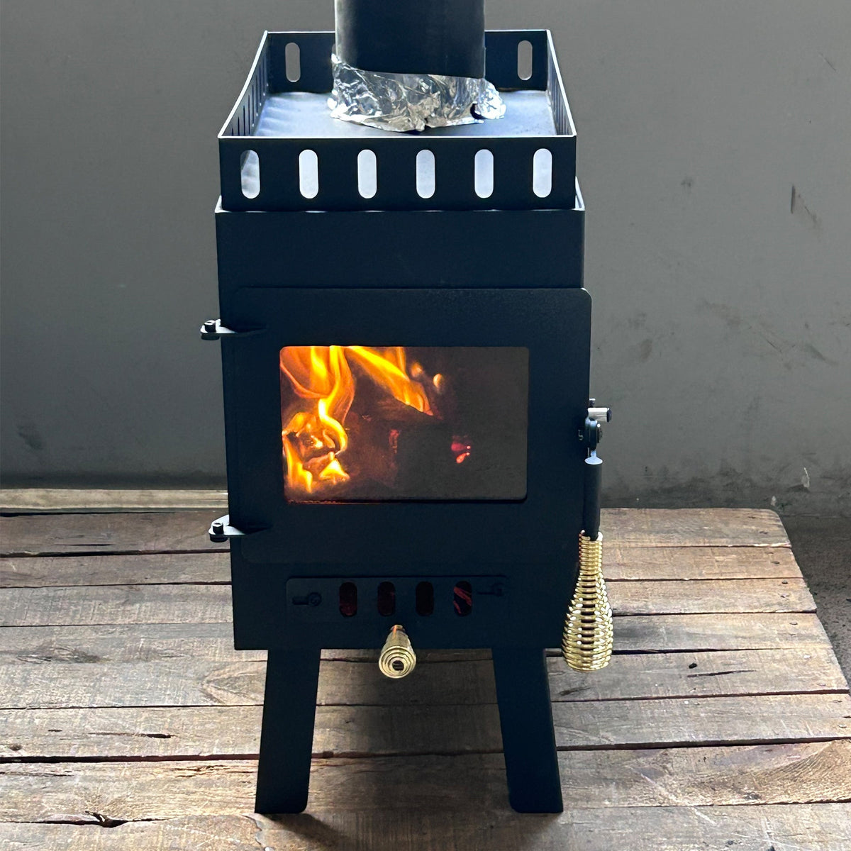 Portable Wood Stove – Modern Tiny Sauna Stove with 2" Rock Lip, Steel Wood Heater for Sauna Tents & Outdoor Heating RS01