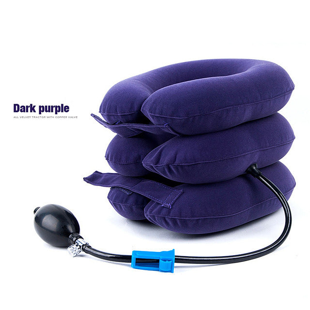 U Shape Inflatable Neck Cervical Vertebra Traction Device Neck Shoulder Pain Relax Massager Pillow Relief Headache Health Care