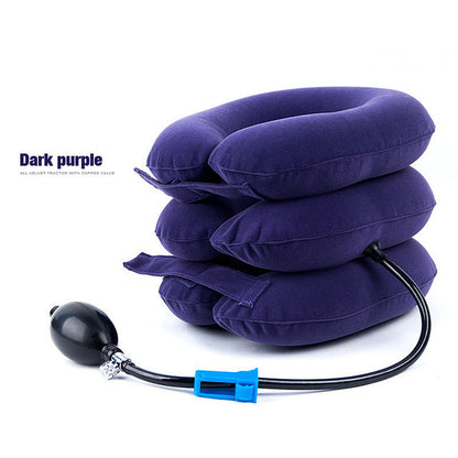 U Shape Inflatable Neck Cervical Vertebra Traction Device Neck Shoulder Pain Relax Massager Pillow Relief Headache Health Care