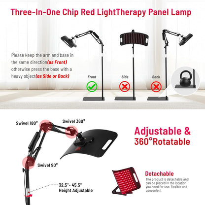 Red Light Therapy Panel 660nm Near Infrared LED Face Body Recovery Light RLT660