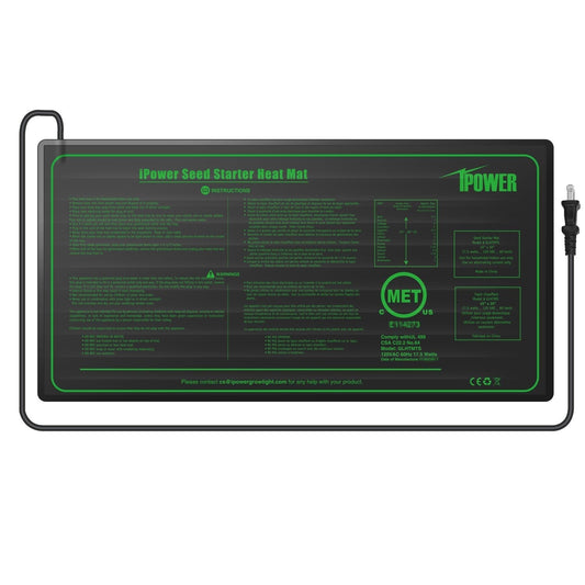Seed Germination Kit – 10" x 20" Seedling Heat Mat for Seed Starting & Plant Propagation 52SHM