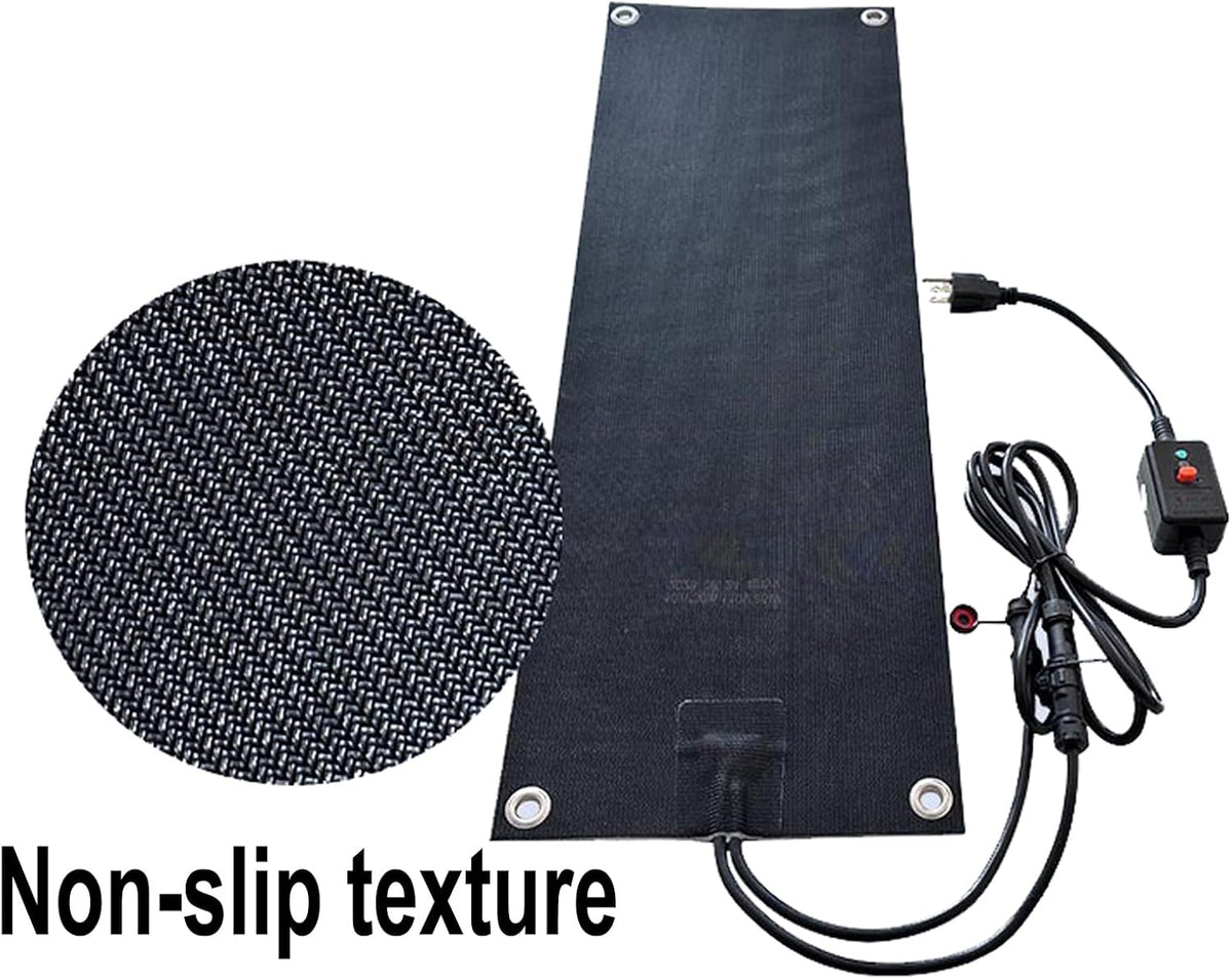Snow Melting Stair Mat 10x30" – Heated Rubber Ice Melt Mat for Stairs, Walkways, &amp; Entrances &nbsp;Model SMM01030