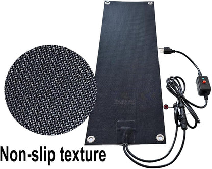 Snow Melting Stair Mat 10x30" – Heated Rubber Ice Melt Mat for Stairs, Walkways, &amp; Entrances &nbsp;Model SMM01030