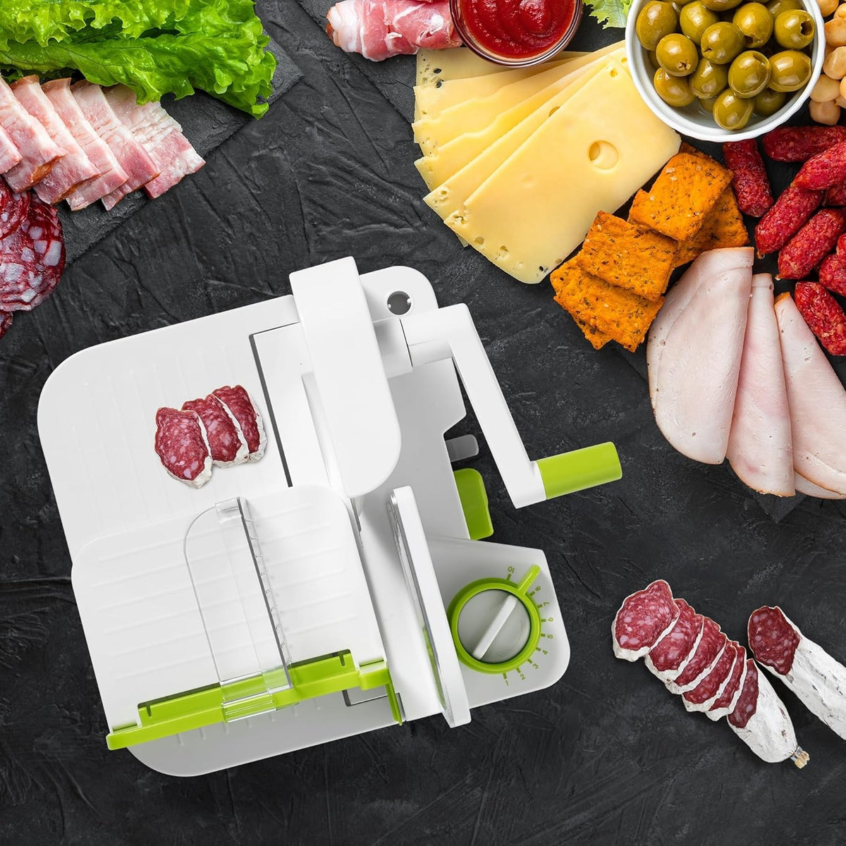 Starfrit Deli Slicer with Adjustable Thickness | Meat, Cheese & Bread Slicer