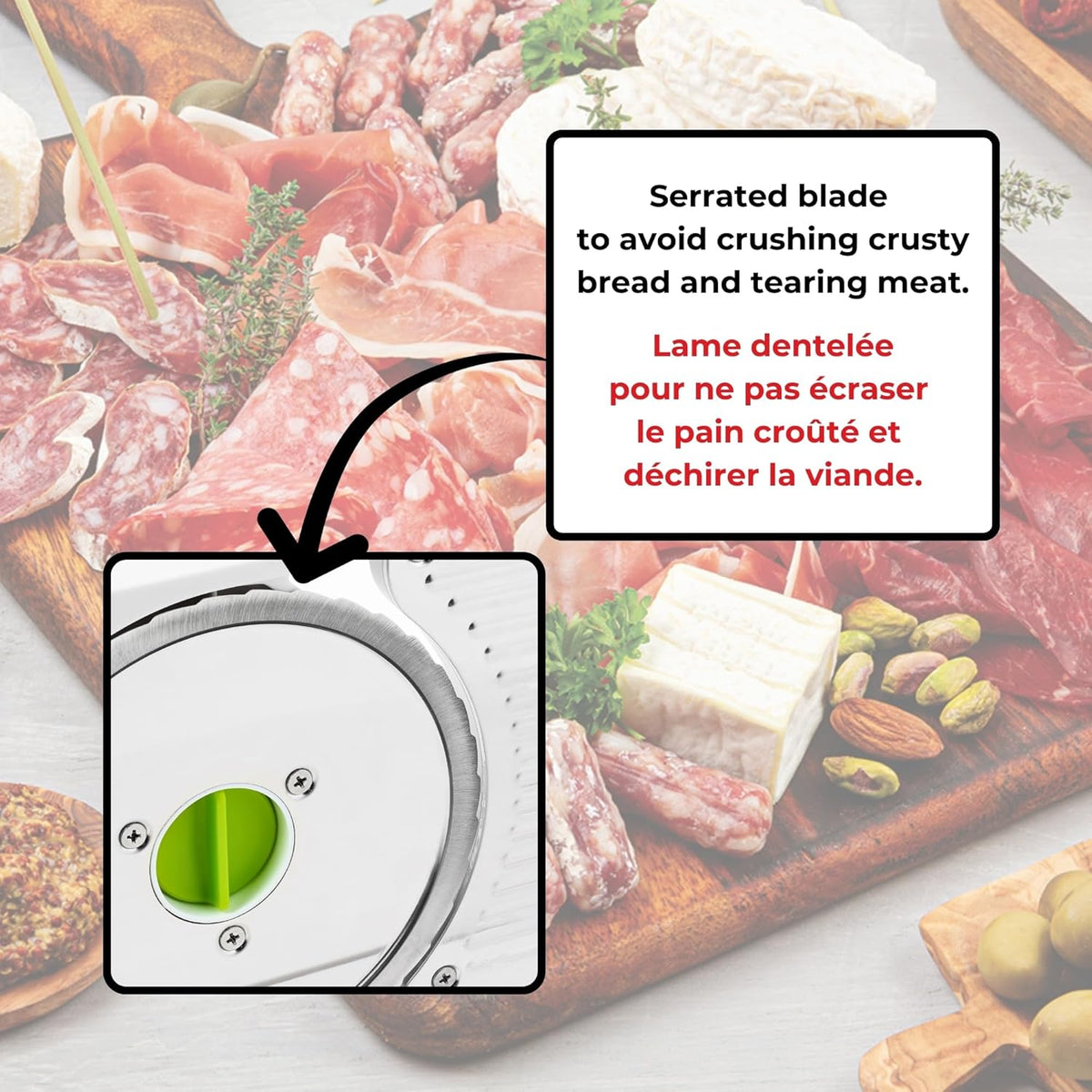 Starfrit Deli Slicer with Adjustable Thickness | Meat, Cheese & Bread Slicer