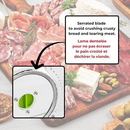 Starfrit Deli Slicer with Adjustable Thickness | Meat, Cheese & Bread Slicer